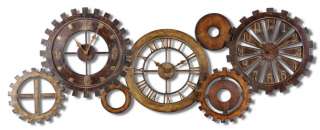   unique gear clock made of crafted metal this clock will add a unique