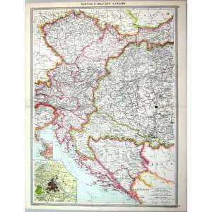   Map Austria Hungary Plan Vienna Trieste Herzegovina Bosnia Home