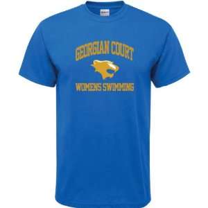   Lions Royal Blue Womens Swimming Arch T Shirt