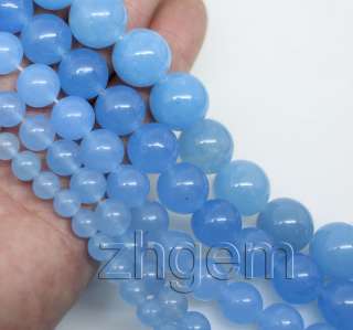 wholesale lot 5strands blue malay jade round loose bead  
