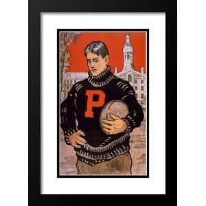   and Double Matted 25x29 Vintage Princeton Football