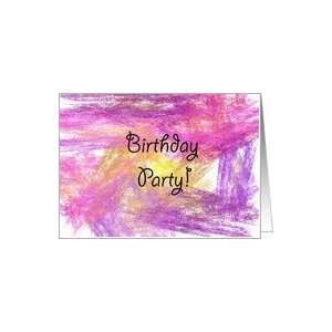  Birthday Party Pink Fractal Art Card Toys & Games