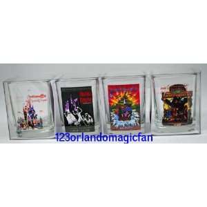  Disney World Magic Kingdom 40th Shot Glass Set Posters 