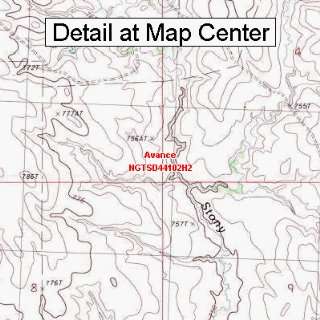 USGS Topographic Quadrangle Map   Avance, South Dakota (Folded 