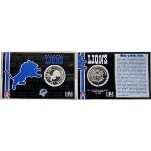  BSS   Detriot Lions Team History Coin Card Everything 
