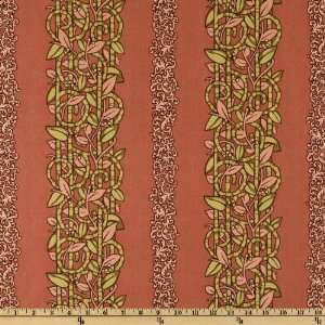  44 Wide Intrigue Winding Vine Stripes Sienna Fabric By 