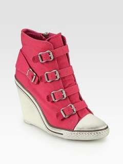 Ash   Thelma Buckle Up High Top Wedge Sneakers    