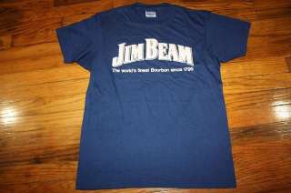 vtg 80s JIM BEAM whiskey liquor shirt *soft thin  