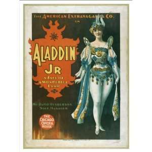 Historic Theater Poster (M), The American Extravaganza Co in Aladdin 