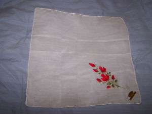 Vintage hand rolled handkerchief Made in Switzerland  