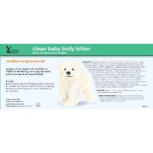  Clean Baby Body Lotion (vanilla/orange/coconut)   4 oz 