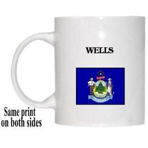  US State Flag   WELLS, Maine (ME) Mug 