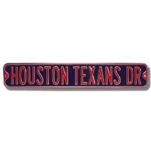  Houston Texans 36 x 6Navy Blue Steel Street Sign Sports 