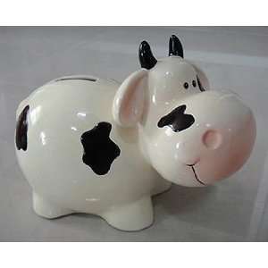  7 White Milk Cow Coin Bank Toys & Games