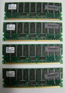 LOT OF 4 SAMSUNG 512MB M383L6420DTS CA0 2GB PC1600 ECC DDR MEM  