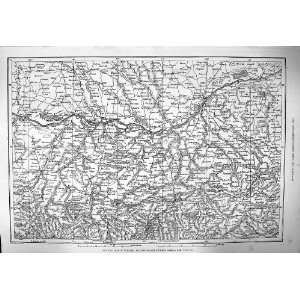  1877 War Map Bulgaria Danube Rahova Turtukai Hustchuk 