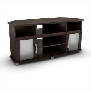 South Shore City Life Corner LCD TV Stand in Chocolate Finish [300107]