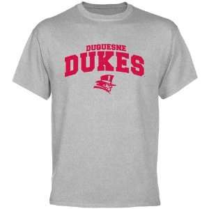  NCAA Duquesne Dukes Ash Logo Arch T shirt Sports 