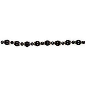  Subculture Beads 33/Pkg   Glass/Metal Caps Black Arts 