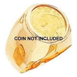  14K Gold 1/20oz Panda Coin Ring Sz 9.5 Jewelry