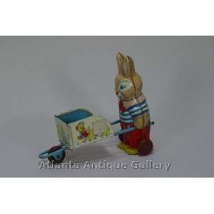  J. Chein Rabbit & Wheel Barrow Toys & Games