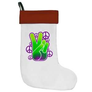  Christmas Stocking Peace Symbol Sign Neon Hand Everything 