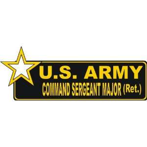   States Army Retired Command Sergeant Major Bumper Sticker Decal 9