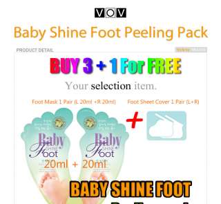 VOV Beauty Baby Shine Foot Exfoliation Peeling Mask Pack   Made in 