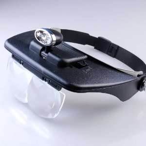   Lenses LED Lighted Close up Crafting Head Magnifier