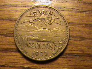 Mexico 20 centavos 1953  