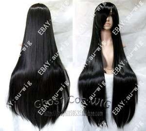   Animation New Long Black Cosplay Straight Wig Color1B 100cm  