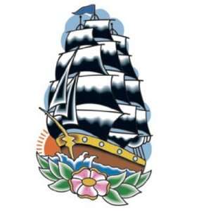  Boat Temporary Tattoo 2.5x3.5 Beauty