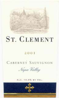 St. Clement Cabernet Sauvignon 2001 