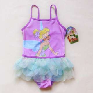 Disney Tinkerbell Girls Baby Tutu Swimsuit Tankini 2 6Y  