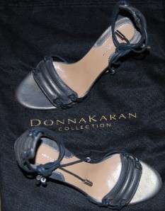 New Donna Karan Shoes 6.5*Grey Leather Sandals~*~  