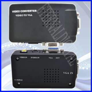 RCA S video VGA AV To VGA Monitor Converter Switch Box DVD PC  