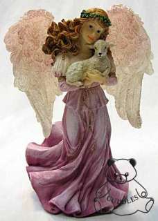 Grace Charming Guardian Angel Of Faith Boyds Bear Resin Figurine Lamb 