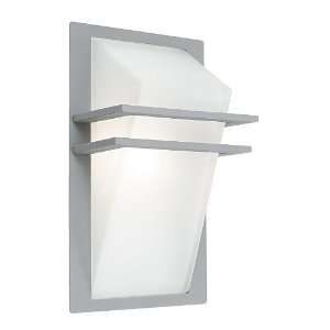 Eglo 83432A Park, Silver/Frosted Opal, 1 Light Wall Light Fixture