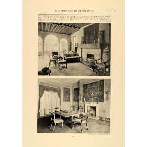  1918 Print WWI Style Furniture Living Room W J Sterner 