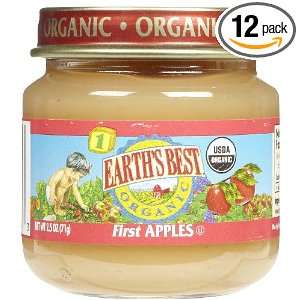 Earths Best First Apples, Og, 2.50 Ounce (Pack of 12)