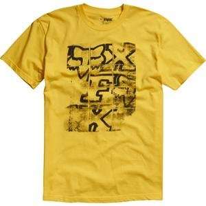  Fox Racing Youth Problem Unsolved T Shirt   X Large/Yellow 