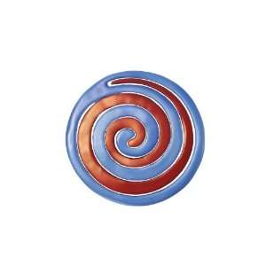 Yair Emanuel Anodized Aluminum Two Piece Trivet Set with Red and Blue 