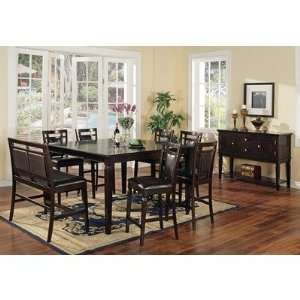  Counter Height Dining Table Set in Multi Step Merlot