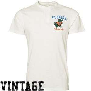  NCAA Florida Gators Slacker Slub Henley T shirt   Cream 