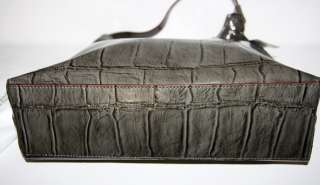 Kate Spade TRENTON Madrid Embossed Croc Leather Graphite PURSE + NEDA 