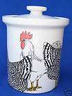 fitz floyd chicken fricassee hen rooster large canister returns 