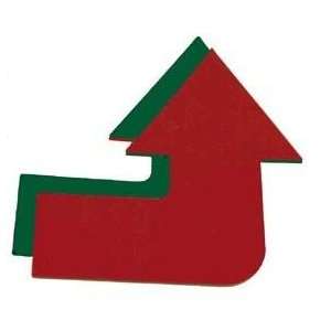  Set of 4 Jumbo Curved Poly Arrow (red/green) Sports 