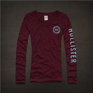 NWT Hollister by Abercrombie Women Seagrove Long Sleeve Tee T Shirt 