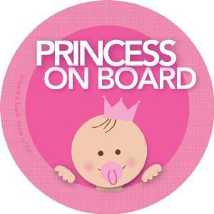   Car Sticker   Brunette Princess on Board   Modern and Unique   Bright