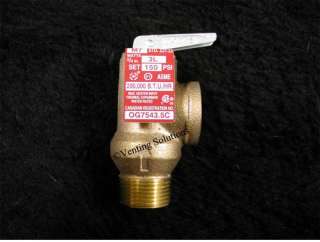 Pressure Relief Valve 200,000 BTU for most Tankless  